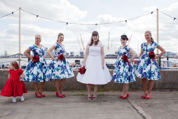 red & white 50s wedding 19