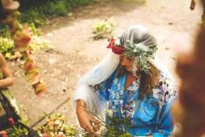 Powerful Mt Warning Wedding, 100 Bridesmaids & Flower Crowns for all: Polly & Jamie