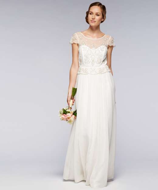 Ivory embellished bridal dress
