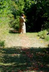 just married green wedding