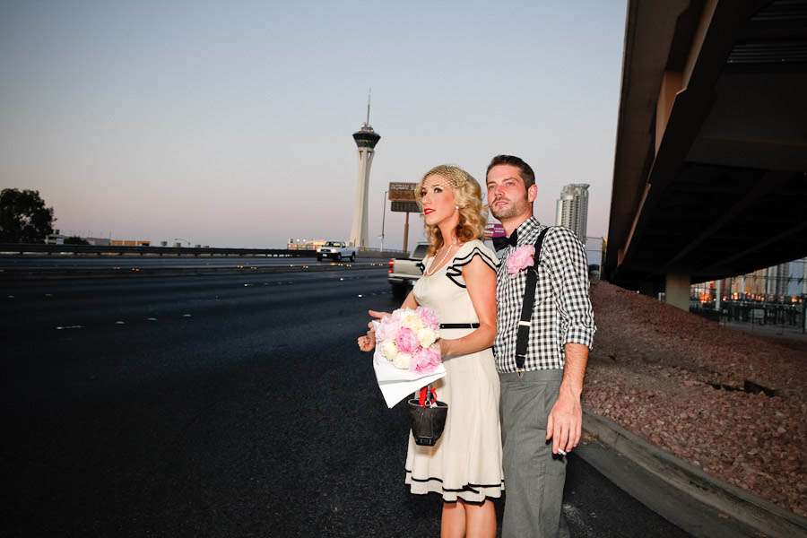Pink Dream Las Vegas Elopement with a Mirrored Wedding Dress
