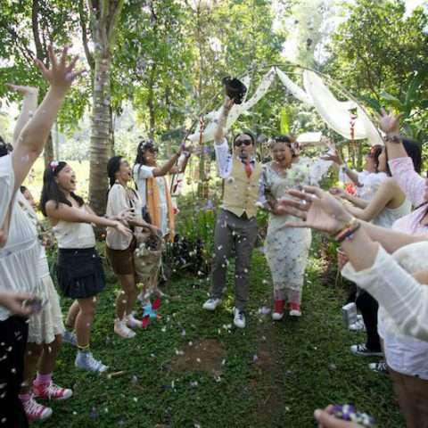Flower throwing 2