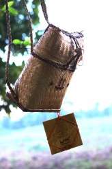The Bible was put inside a native bag