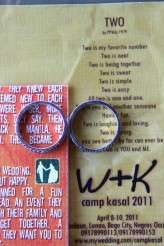 The DIY invitations which was made by the bride