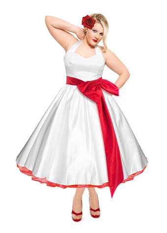 50s wedding dress plus size