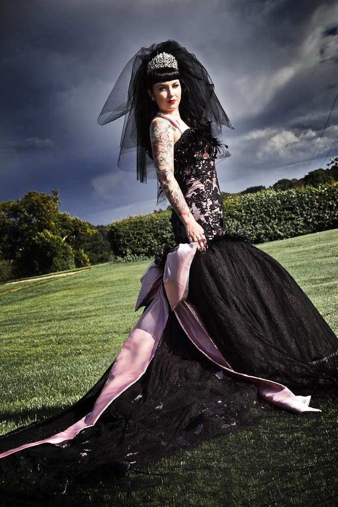 Black wedding dress costume cheap
