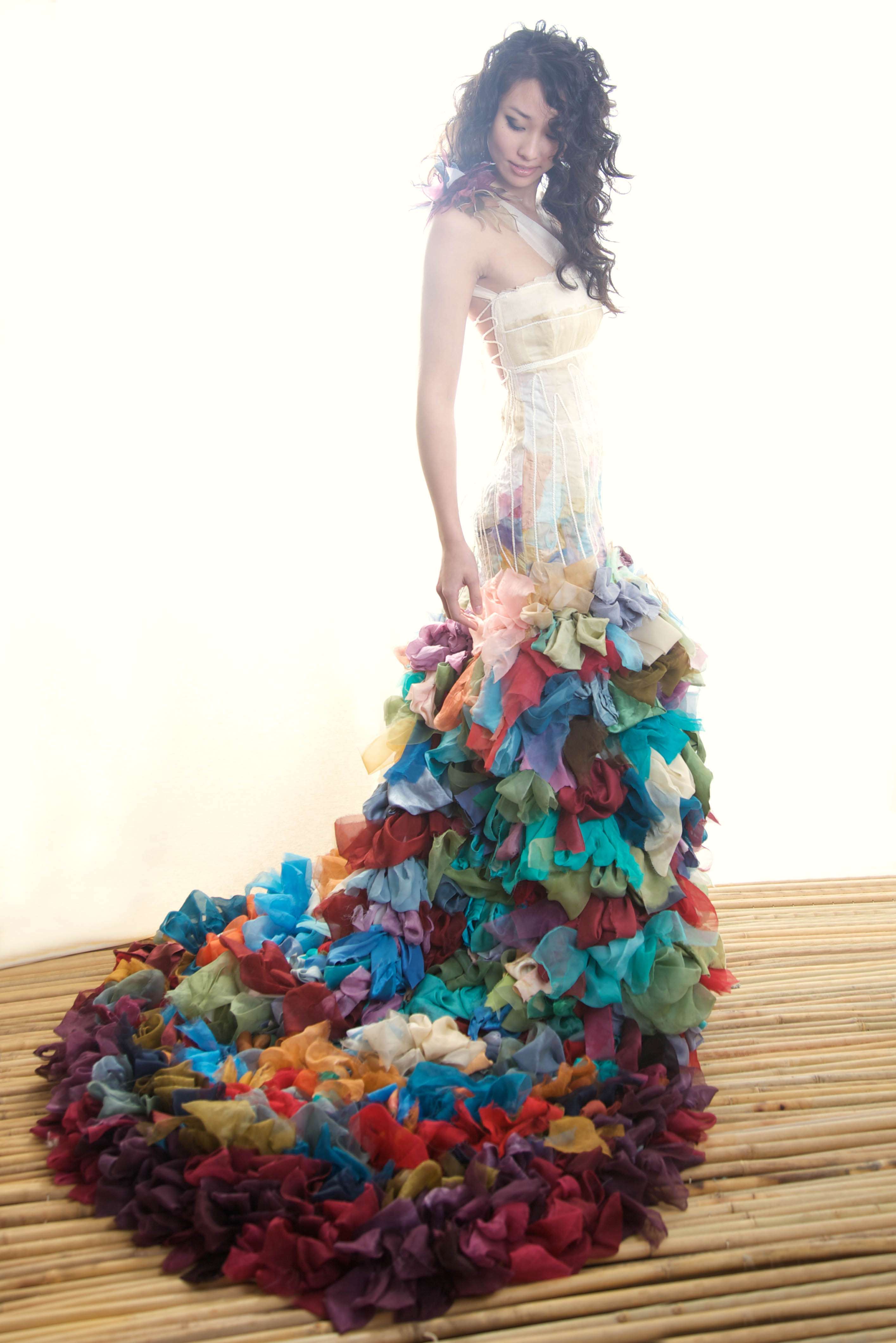 Alternative Colourful Wedding  Dresses  from Chrissy Wai 