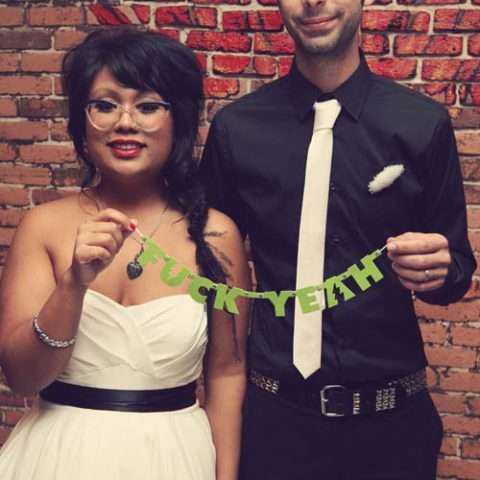 black white red wedding36