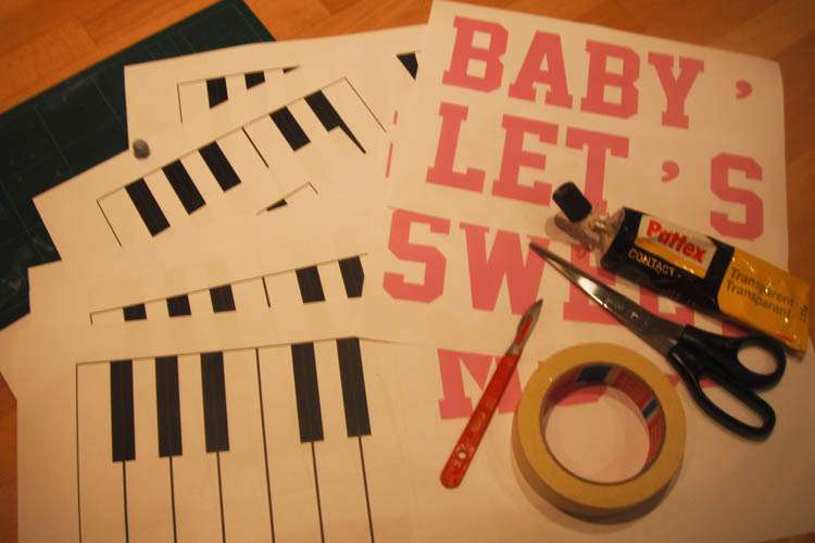 DIY Tutorial: Piano Keys Slogan Garland – A Great ...
