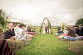 country vintage glastonbury festival wedding6