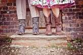 Vivien of Holloway Wedding Dress Village Hall Wedding Cowboy Boots Nicki Feltham Photography (319)