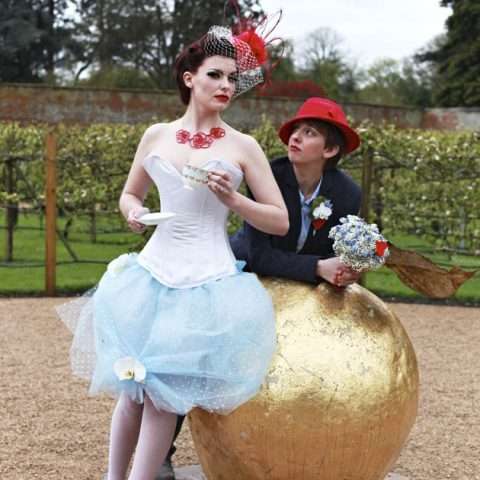 Burlesque Inspired Vintage Tea Shot of Red Pretty LittleTrio-Adam Capper 35