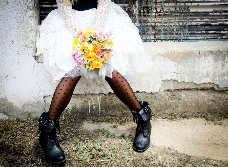 wedding combat boots