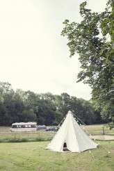 Festival themed wedding at Ridge Farm, Sussex. Photo by Emma Lucy Photography.