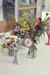 Festival themed wedding at Ridge Farm, Sussex. Photo by Emma Lucy Photography.