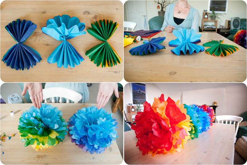 Rainbow Pom Pom Garland  DIY Tutorial - Pastel Craft Cafe