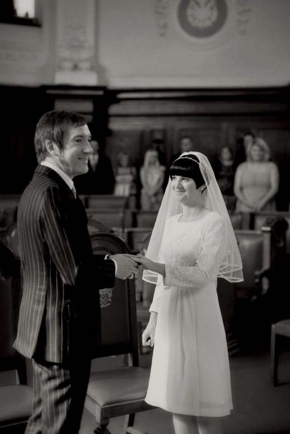 mod wedding dress