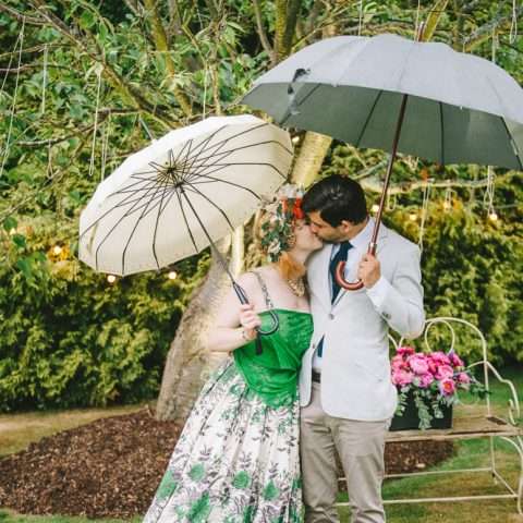 lara & gav’s cute and quirky back garden wedding.