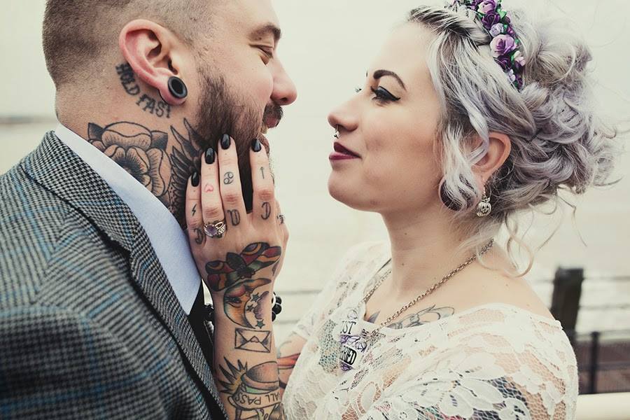 lisa jane photography tattooed wedding