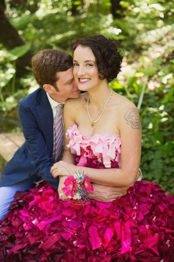 Golden Gate Park Picnic Wedding With A Homemade Pink Ombre Wedding