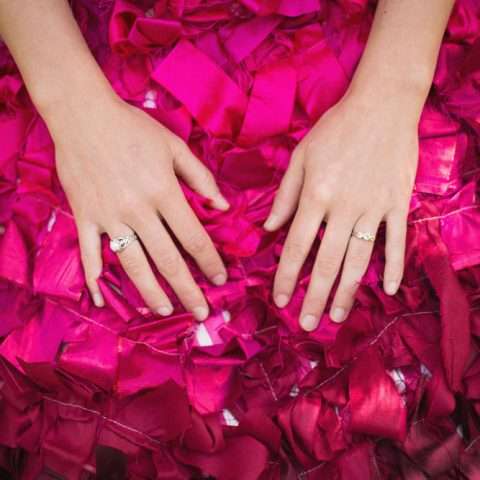 pink ombre wedding dress30