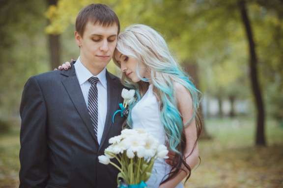 ukrainian wedding blue hair bride8