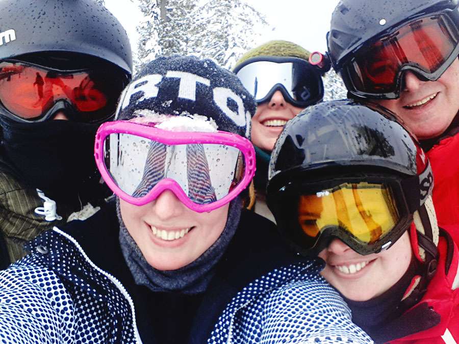 family ski rocknrollbride