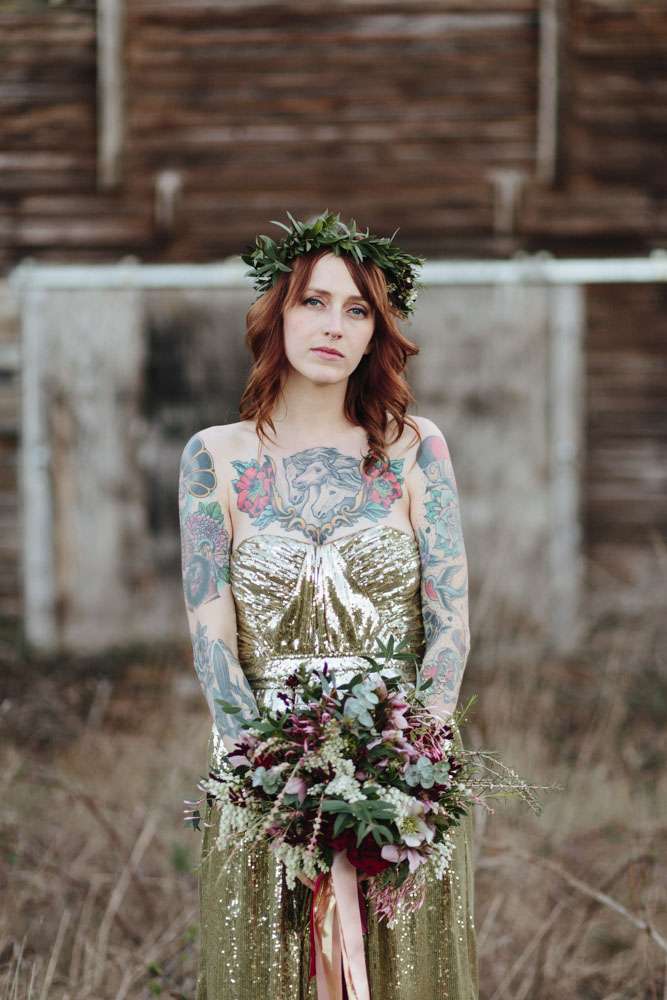 Preserve your wedding bouquet  by tattooing it on your body