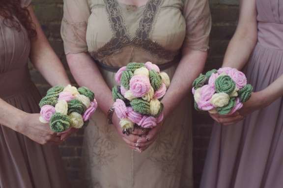 Handmade And Thrifty Crochet Lovers Wedding Charly Phil Rock N Roll Bride