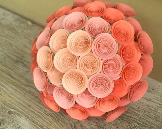 ombre paper bouquet