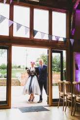 pink haired bride rocker wedding black wedding dress16