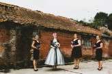 pink haired bride rocker wedding black wedding dress41