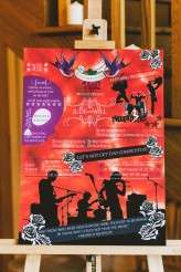 pink haired bride rocker wedding black wedding dress59