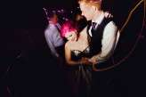pink haired bride rocker wedding black wedding dress81
