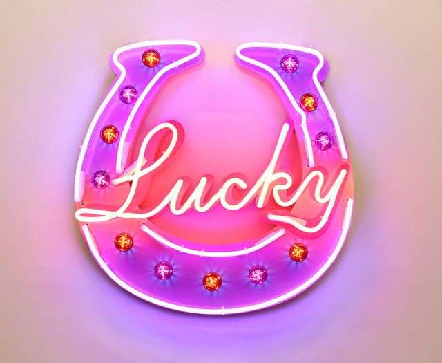 lucky neon sign