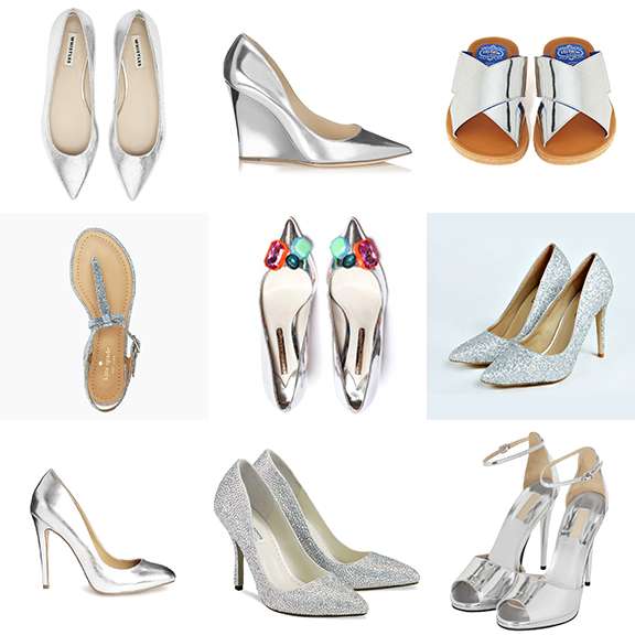 Splurge vs Save Silver Shoes Rock n Roll Bride
