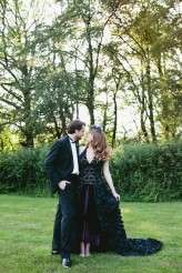 Midsummer Black Wedding Dress in Devon_Green Antlers Photography  42