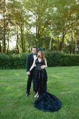 Midsummer Black Wedding Dress in Devon_Green Antlers Photography  46