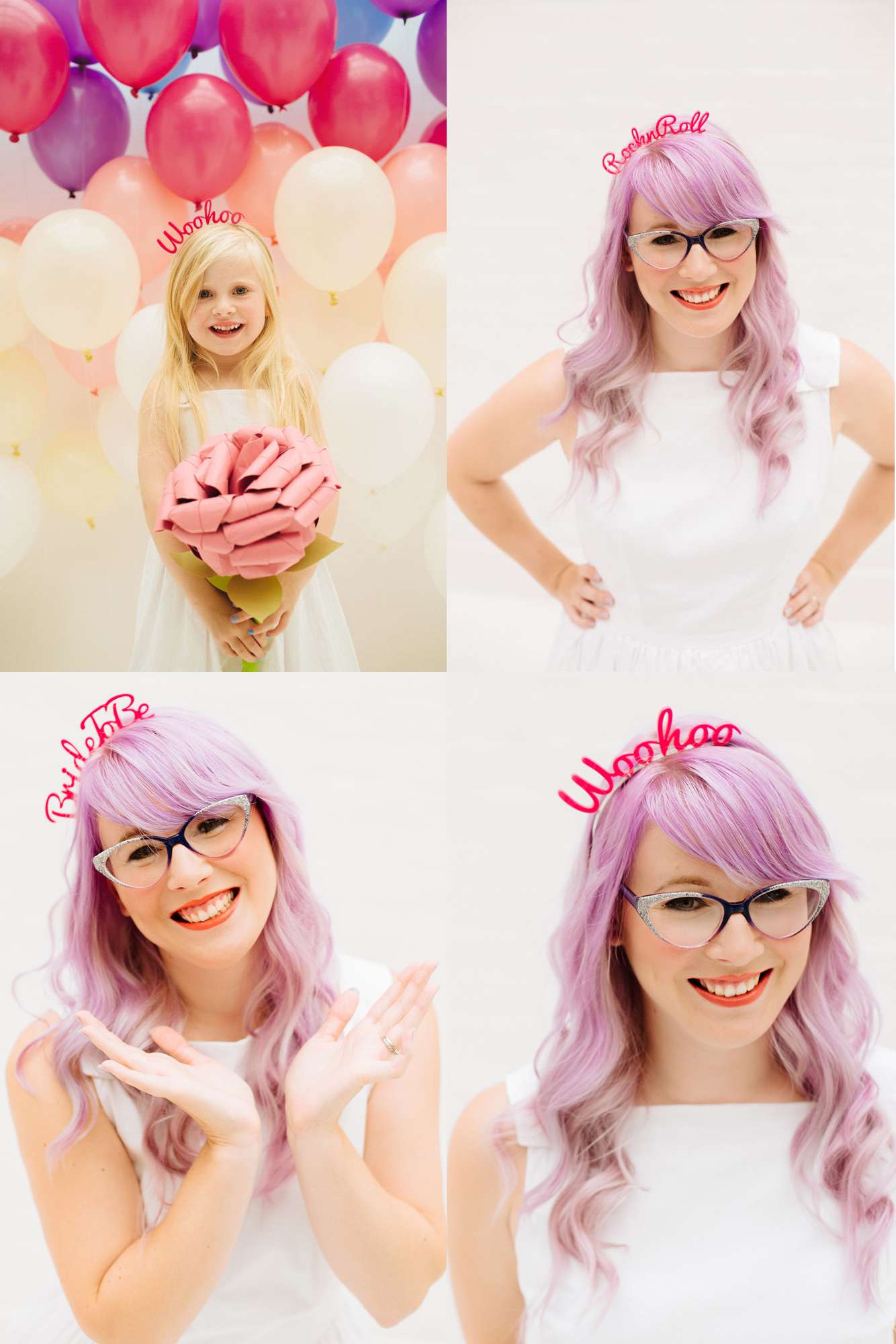 woohoo bride to be rock n roll acrylic word headbands