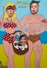 red and white reto lesbian wedding16