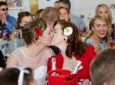 red and white reto lesbian wedding21