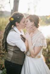 rustic nature autumn same sex wedding46