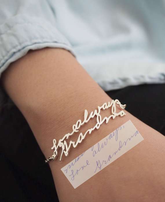 handwriting bracelet