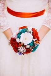 retro rockabilly wedding blue hair bride 46