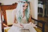 nature inspired wedding blue haired bride1 (11)
