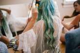 nature inspired wedding blue haired bride1 (4)