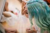 nature inspired wedding blue haired bride1 (5)