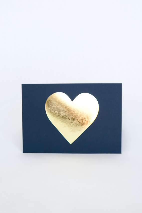 gold foil heart