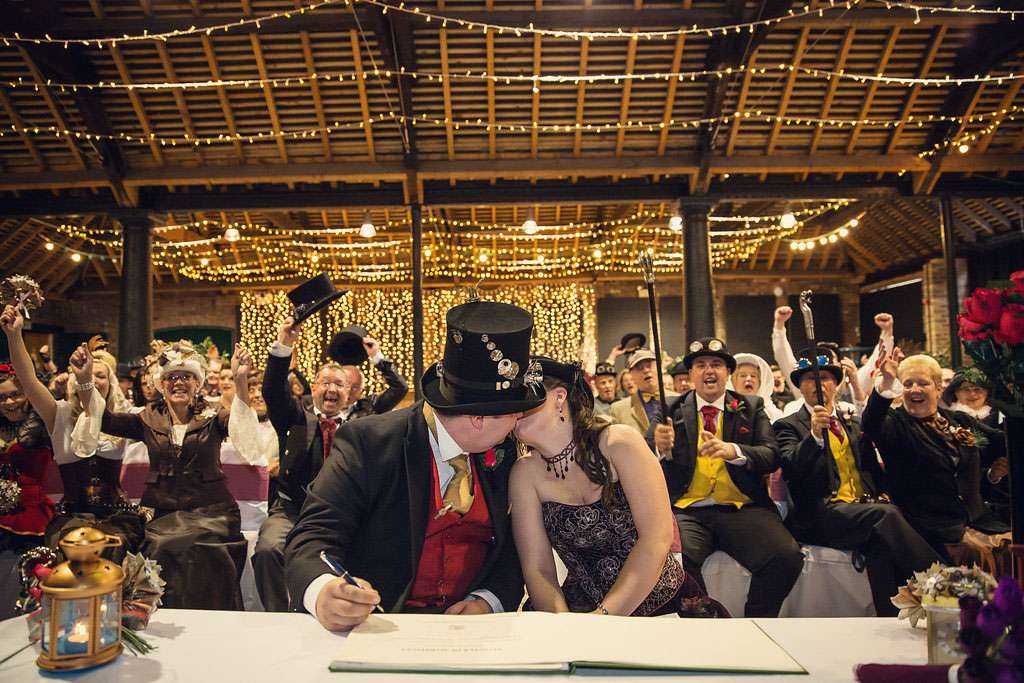 steampunk funfair wedding at a museum (18)