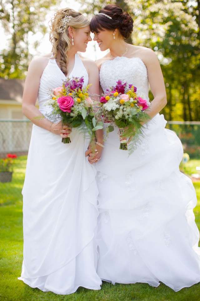 rainbow same sex wedding